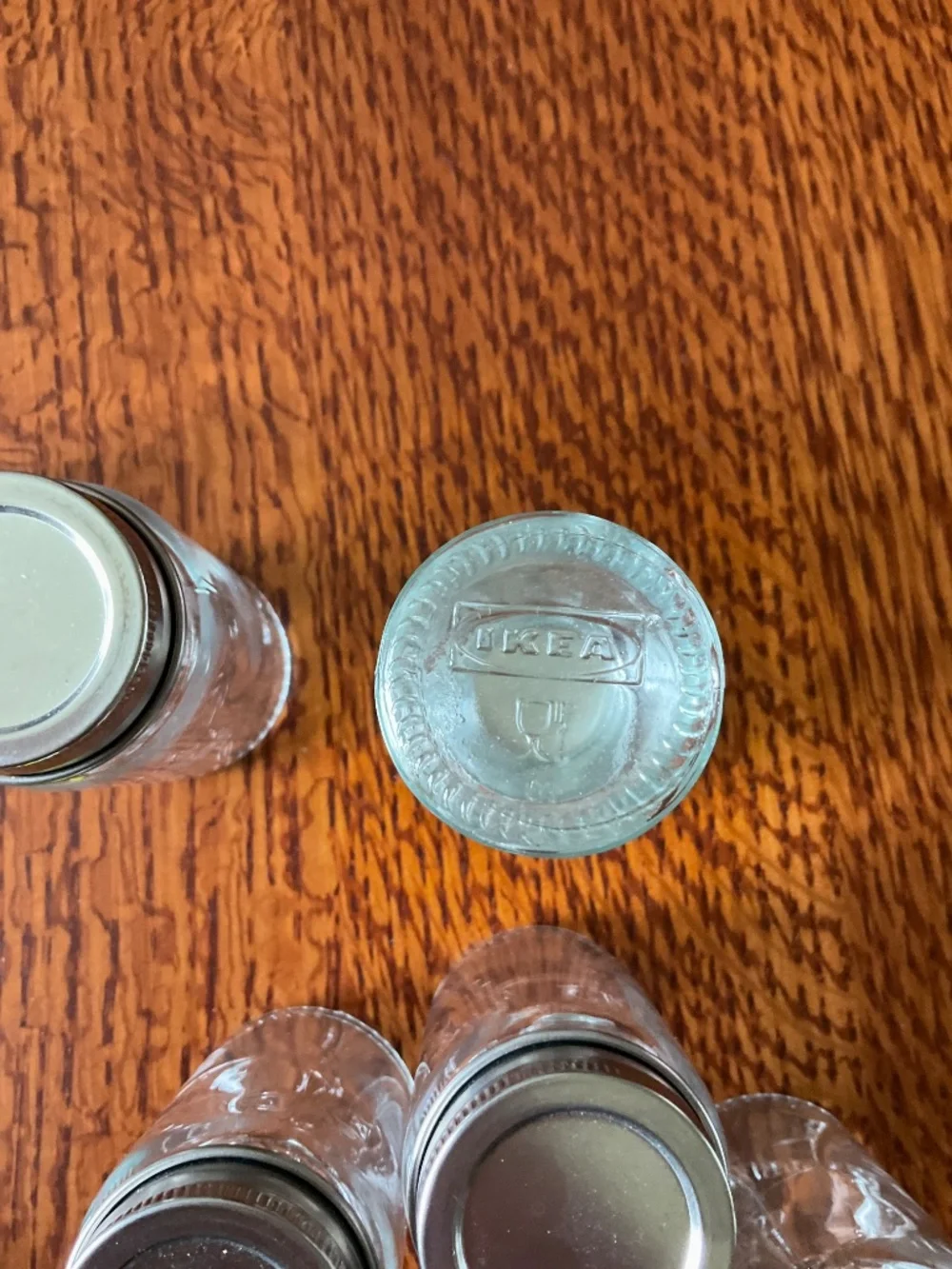 Set of 6 IKEA glass spice jars